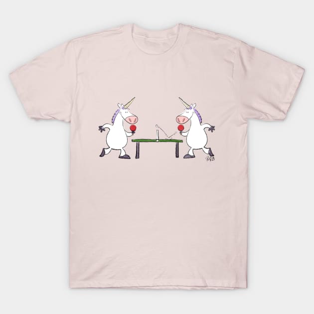 Unicorn PingPong T-Shirt by CrankyUnicorn